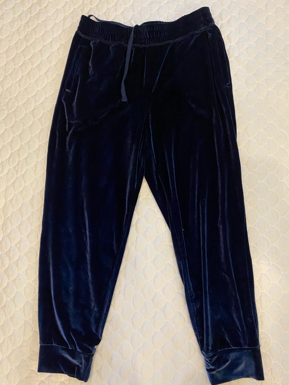 Fabletics Blue Daria Velour Jogger Pants Medium